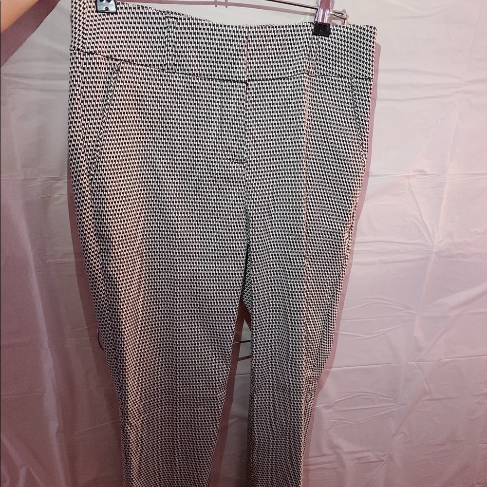 Black and white work pants